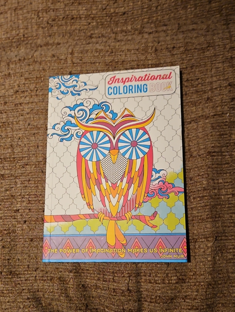 Inspirational Coloring Book - Multicolor Owl Cover